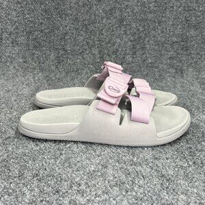 Chaco Chillos Slide Sandals Women's Size 7 Grey Lavender Athletic Recovery Beach